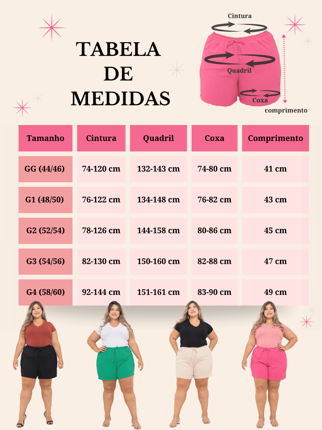 KIT 2 Bermuda Shorts Feminino Duna Confortável Saída Praia Plus Tecido Leve Preto Bege Verde Rosa To