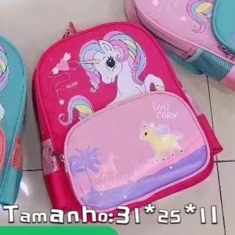 Mochila Escolar Infantil Menino Menina Dinossauro Unicórnio 030