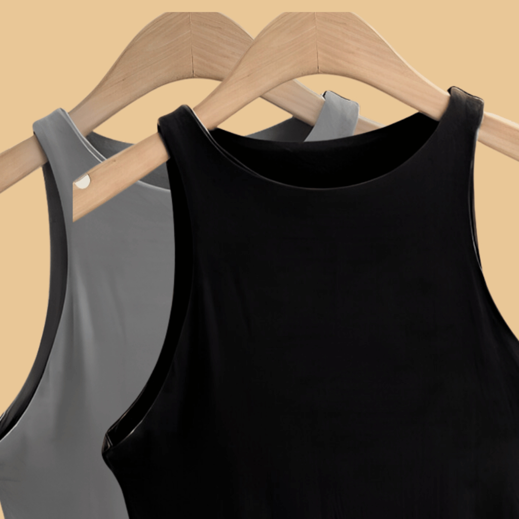 KIT 2 Regata Blusinha Feminina Suplex Duplo Básica Elegante Blogueira Tendencia