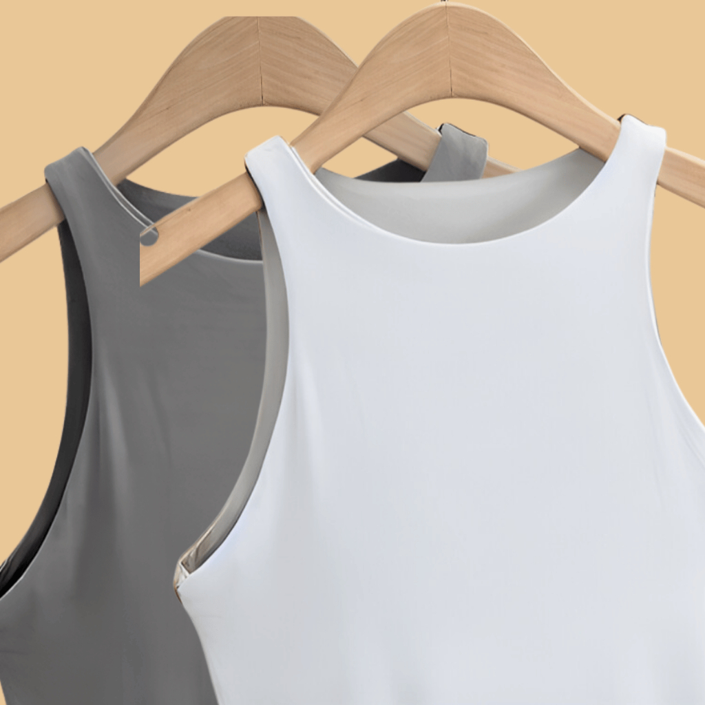 KIT 2 Regata Blusinha Feminina Suplex Duplo Básica Elegante Blogueira Tendencia