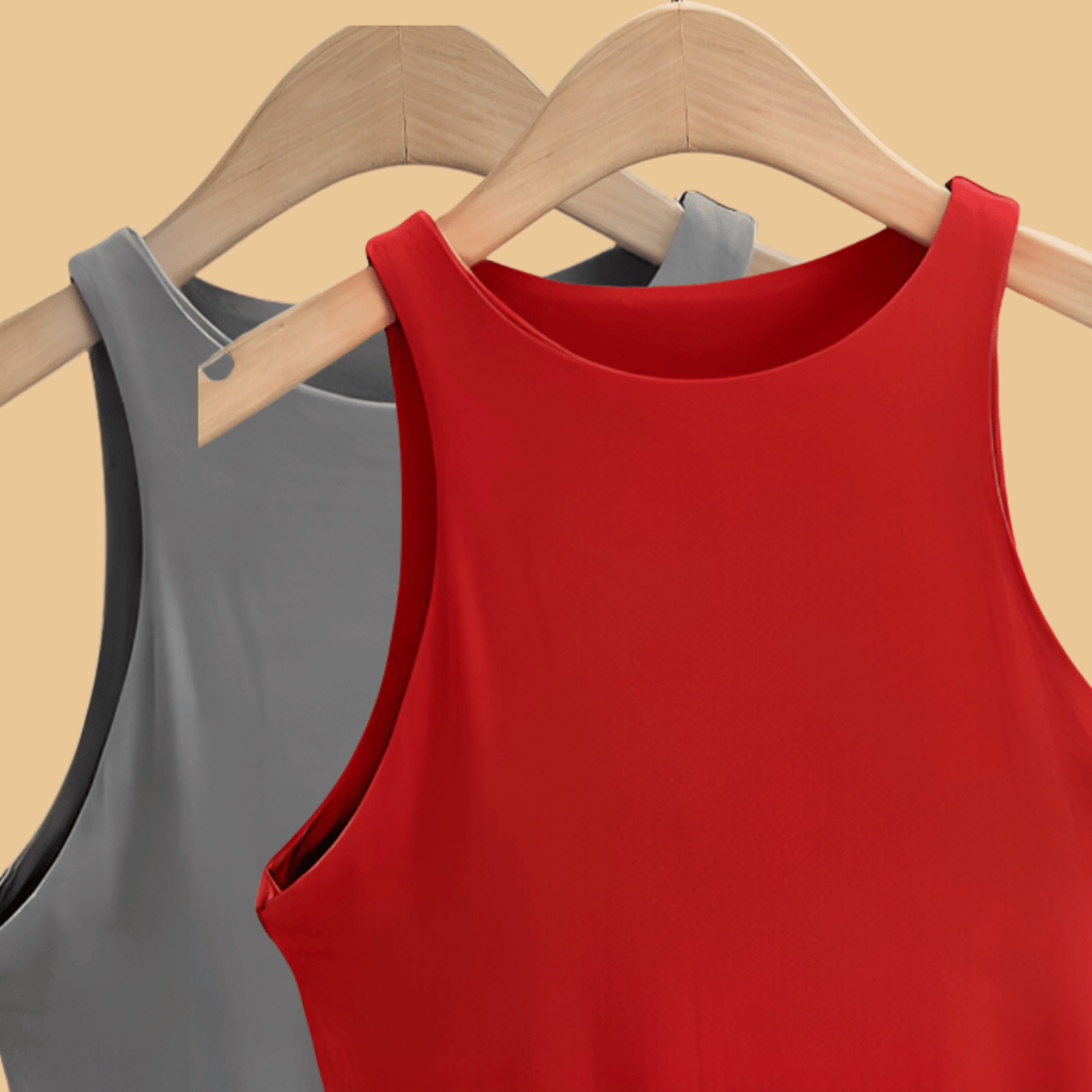 KIT 2 Regata Blusinha Feminina Suplex Duplo Básica Elegante Blogueira Tendencia