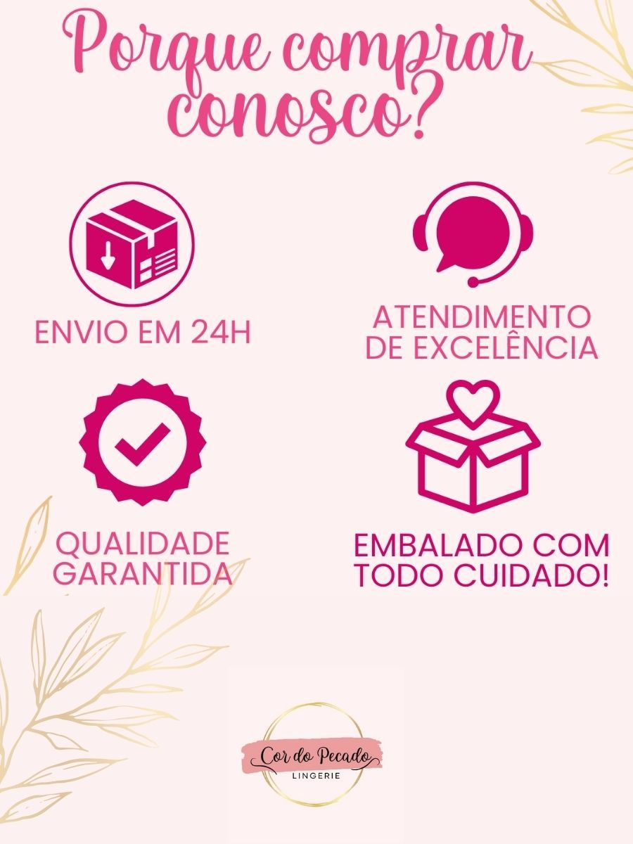 Kit com 5 Calcinhas Sexy de Lingerie Fio Dental com Elástico na Lateral