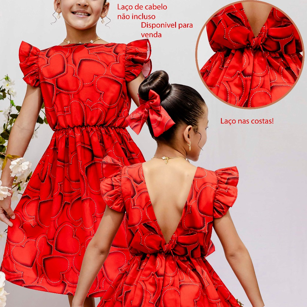 Vestido Infantil Estampado Colorido Bloguerinha Luxo Casual Delicado de 4 a 12 Anos