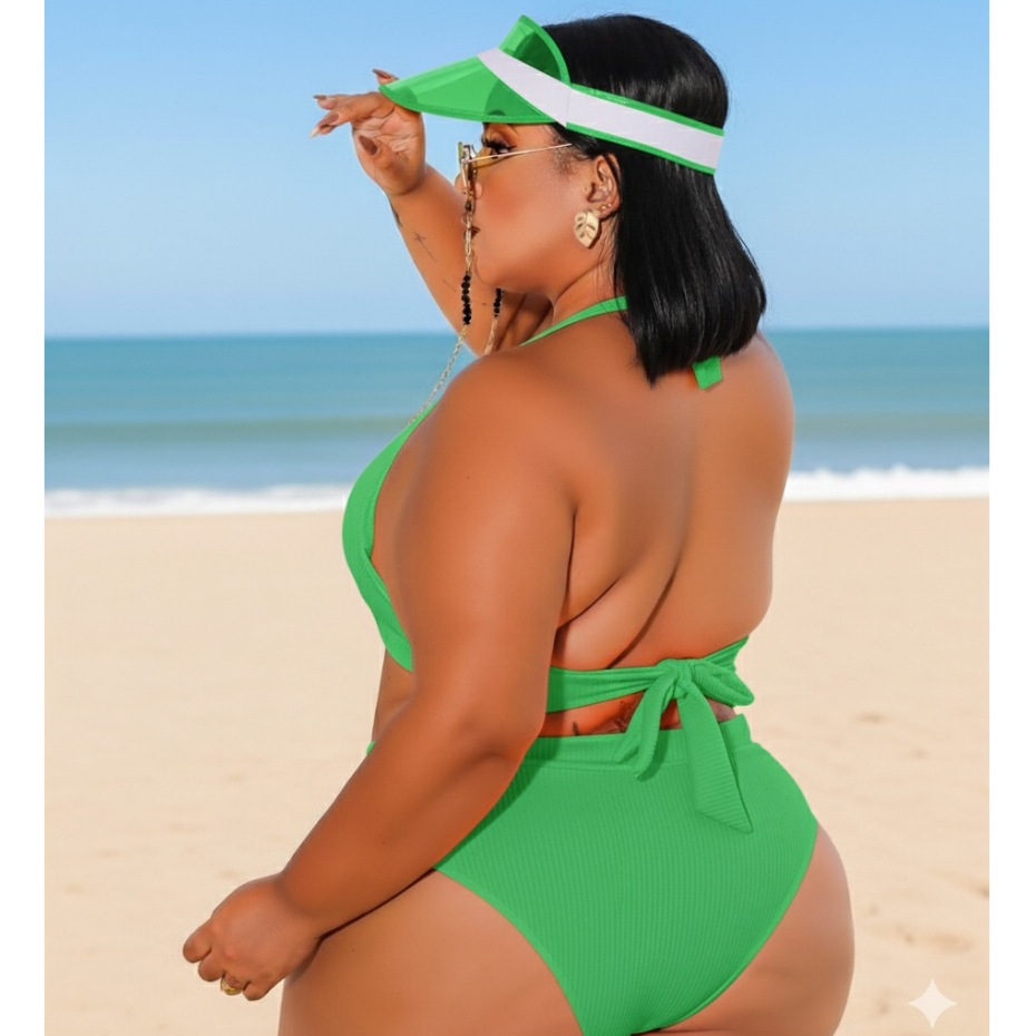 BIQUINI PLUS SIZE HOT PANTS G1 G2 G3 - BIQUINE MEIA TAÇA COM BOJO E ARO DE SUSTENTAÇAO COM CALCINHA CINTURA ALTA 2026