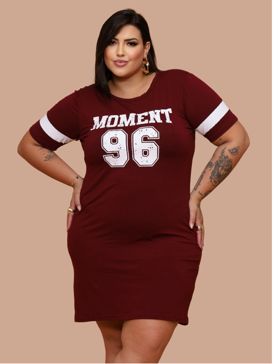 Vestido Estampado Plus Size Curve Curvy Camisão Moda Gringa Verão veste até 56 Camisetão Feminino