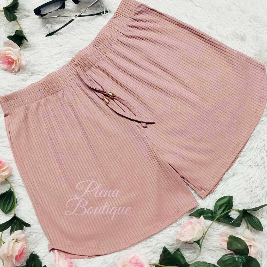 Shorts Feminino Canelado Casual Cores