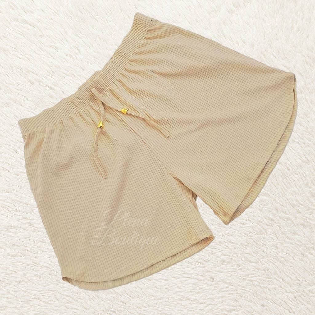 Shorts Feminino Canelado Casual Cores