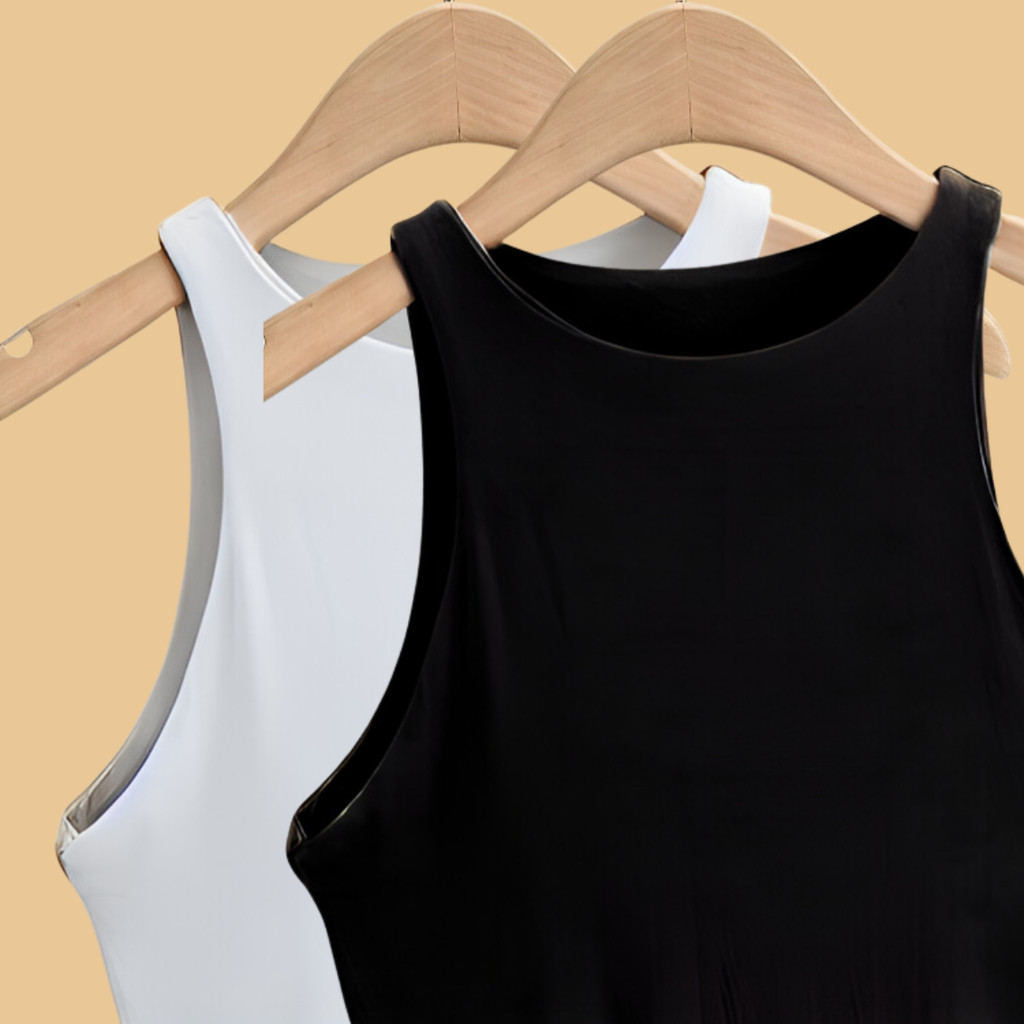 KIT 2 Regata Blusinha Feminina Suplex Duplo Básica Elegante Blogueira Tendencia