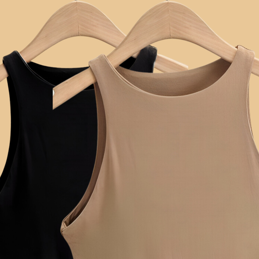 KIT 2 Regata Blusinha Feminina Suplex Duplo Básica Elegante Blogueira Tendencia