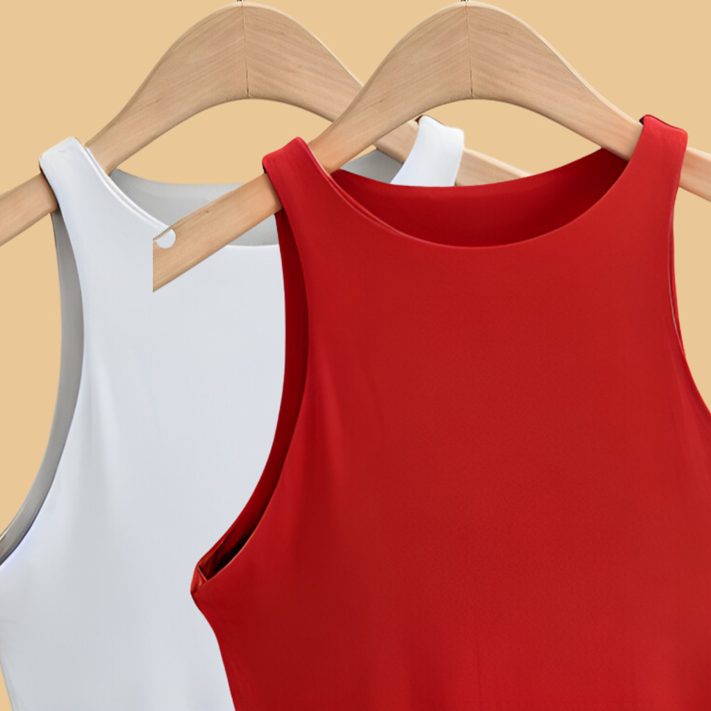 KIT 2 Regata Blusinha Feminina Suplex Duplo Básica Elegante Blogueira Tendencia