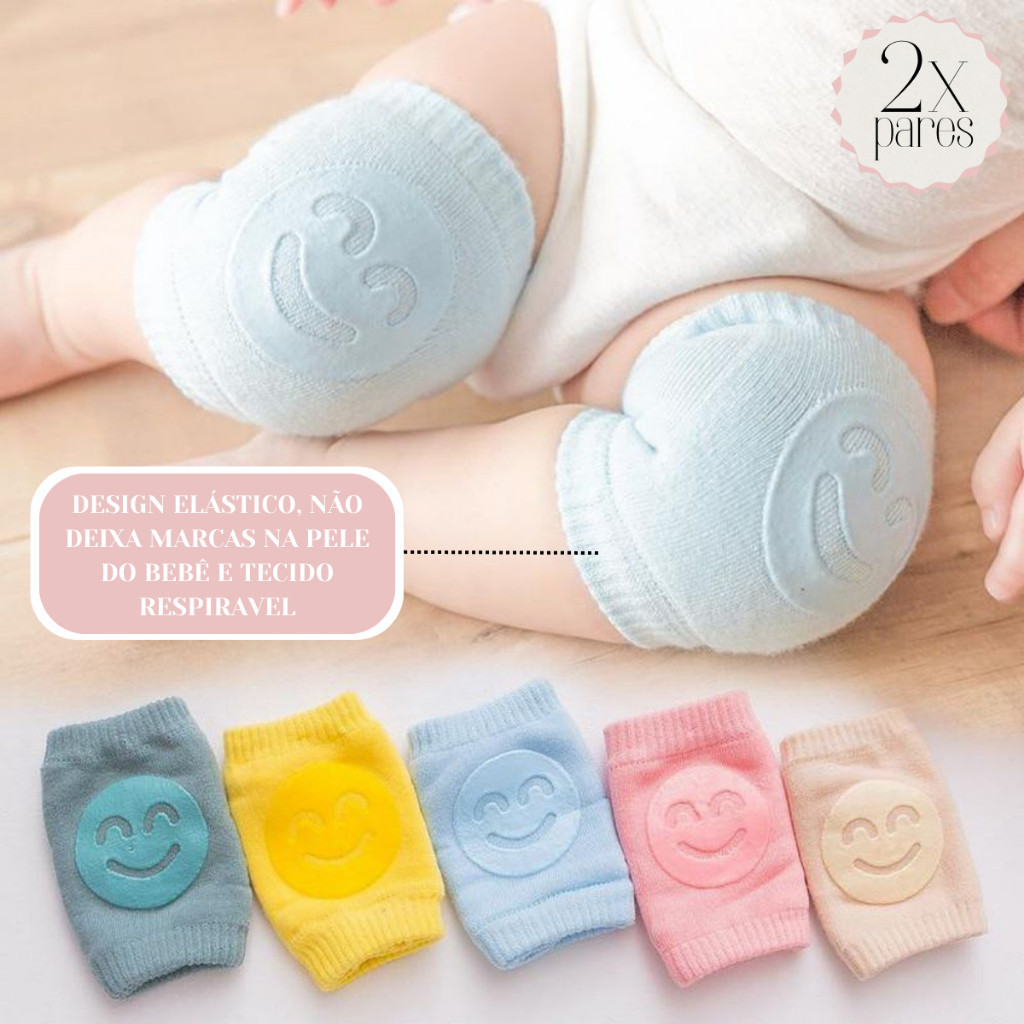 Kit 1/2/3/4 Pares Joelheira Bebe Engatinhar Infantil Proteção Para Joelhos Crianças Meias