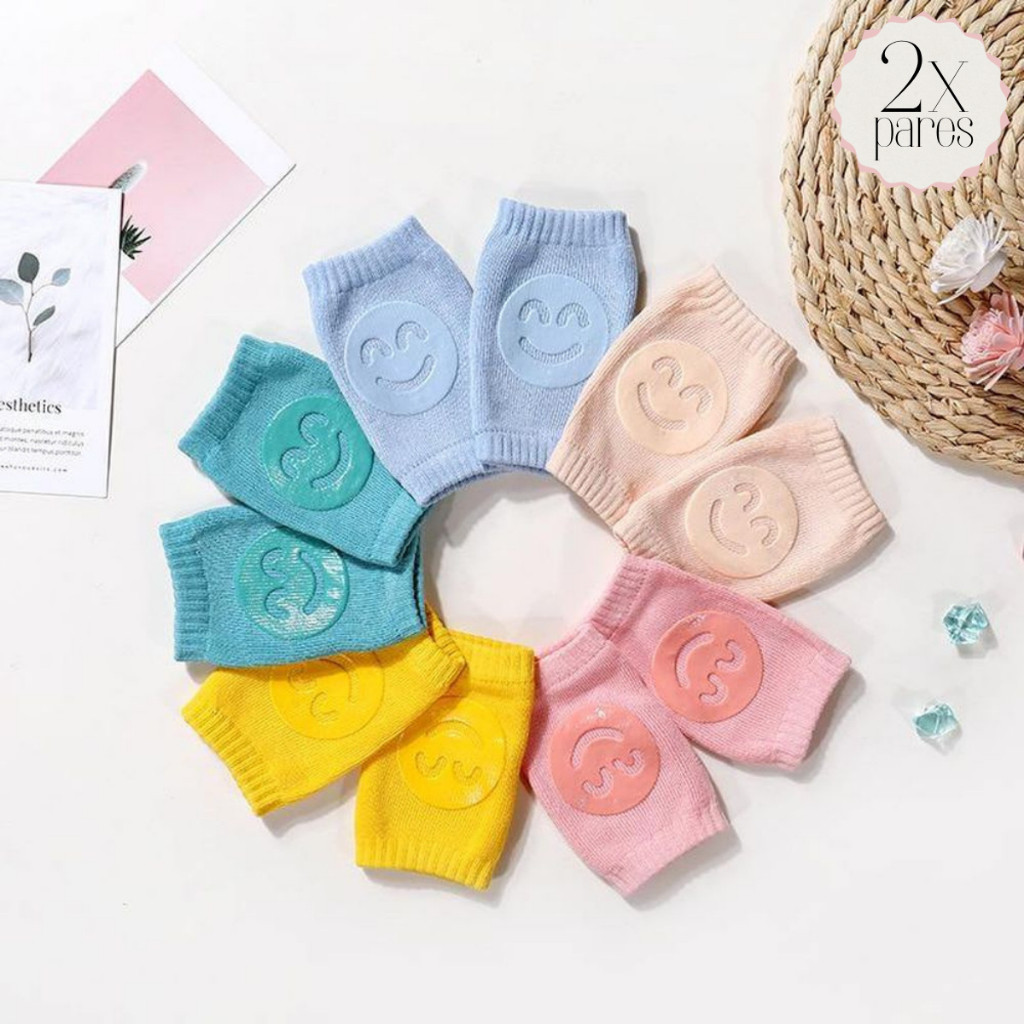 Kit 1/2/3/4 Pares Joelheira Bebe Engatinhar Infantil Proteção Para Joelhos Crianças Meias