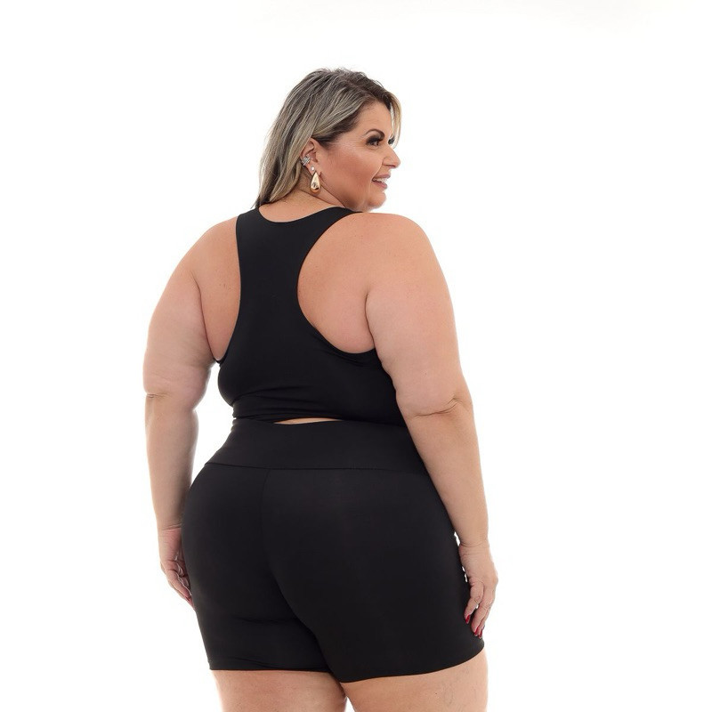 Conjuntos Top Shorts plus size Academia Los Angeles