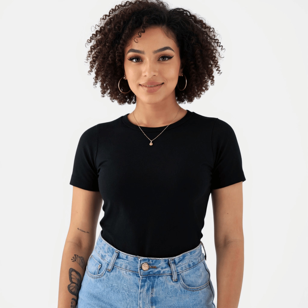 kit 2 Blusas Suplex Manga Básica Feminina Manguinha Premium