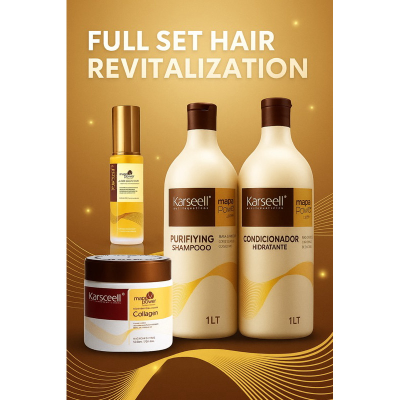 Kit Completo Karseell Máscara 500g + condicionador 1L + Shampoo 1L + Óleo karseell 50ml