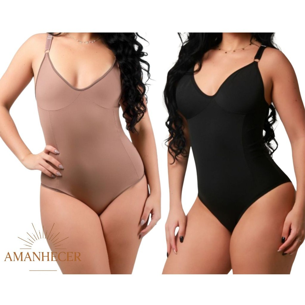 A Cinta Body Modelador Suplex Sem Bojo Redutora De Medidas Com Compressão Alça Reforçada