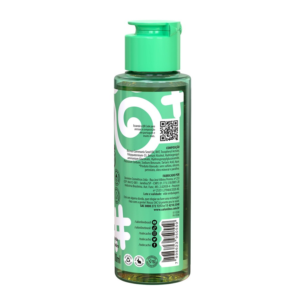 Óleo de Umectação #todecacho Rícino Puro! Salon Line 100ml