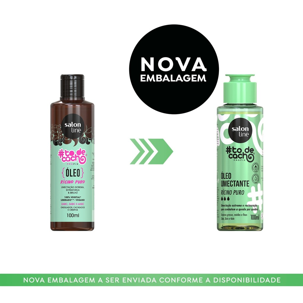 Óleo de Umectação #todecacho Rícino Puro! Salon Line 100ml