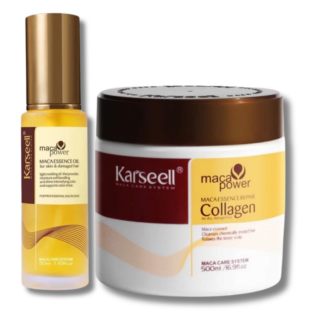 Kit Completo Karseell Máscara 500g + condicionador 1L + Shampoo 1L + Óleo karseell 50ml